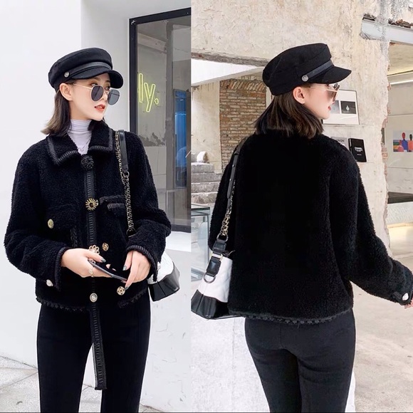 🔮 100% Wool Shearling Teddy Coat (M) - Picture 7 of 9